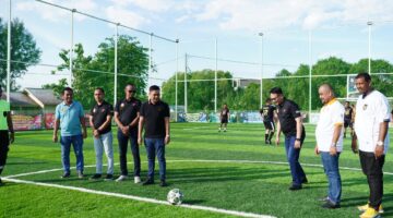 Semarak Hut Bhayangkara Ke-79, Turnamen Mini Soccer “Kapolres Pidie Cup I” Resmi Dibuka