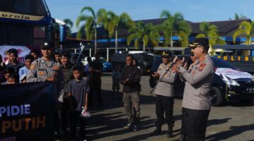 Kapolres Pidie Lepas 62 Atlet Pencak Silat Merpati Putih ke Ajang Piala Kapolda Aceh Cup 2025
