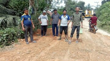 Pemasangan Beton Gorong – Gorong di Gampong Pertamina Berjalan Lancar